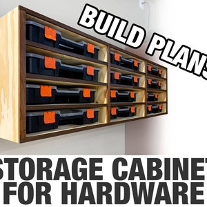 Woodworking Plans for Storage Cabinet For Hardware Build Plans Instant Digital Download PDF Woodworking Plans for Garage Organization