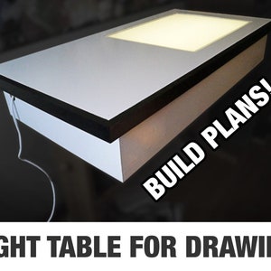 Woodworking Plans Light Table Build Plans Instant Download PDF Guide for Making A Light Table for Drawing