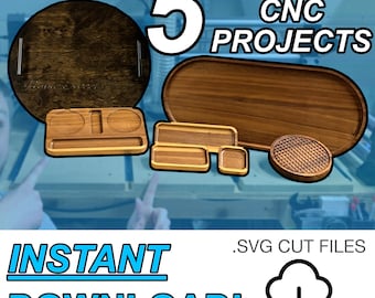 5 proyectos CNC para principiantes (archivos SVG, descarga instantánea)