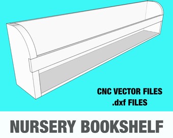 Nursery Bookshelf Archivos vectoriales Archivos DXF Archivos CNC Descarga instantánea