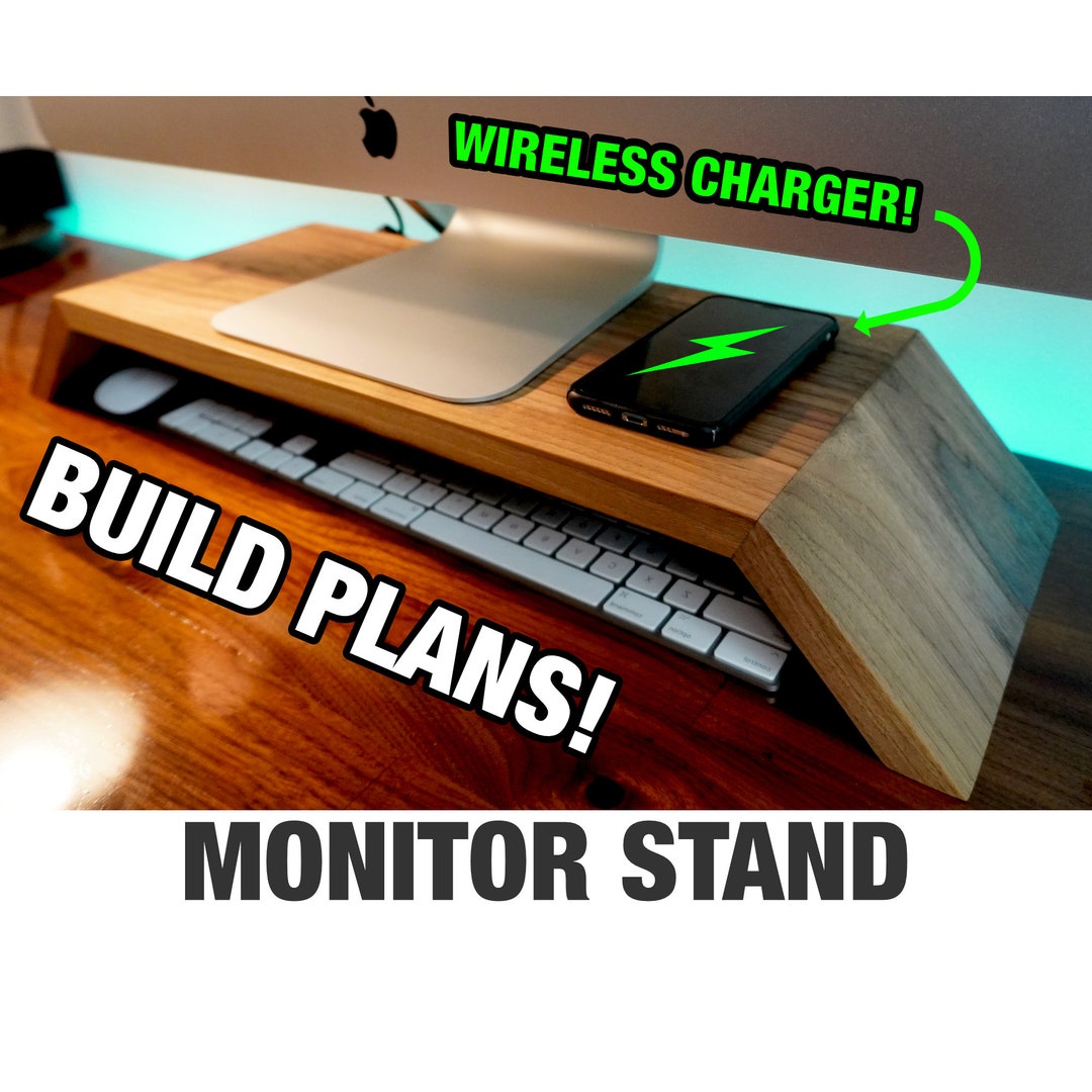 Imac Monitor Stand With Wireless Charging Woodworking Plans Monitor