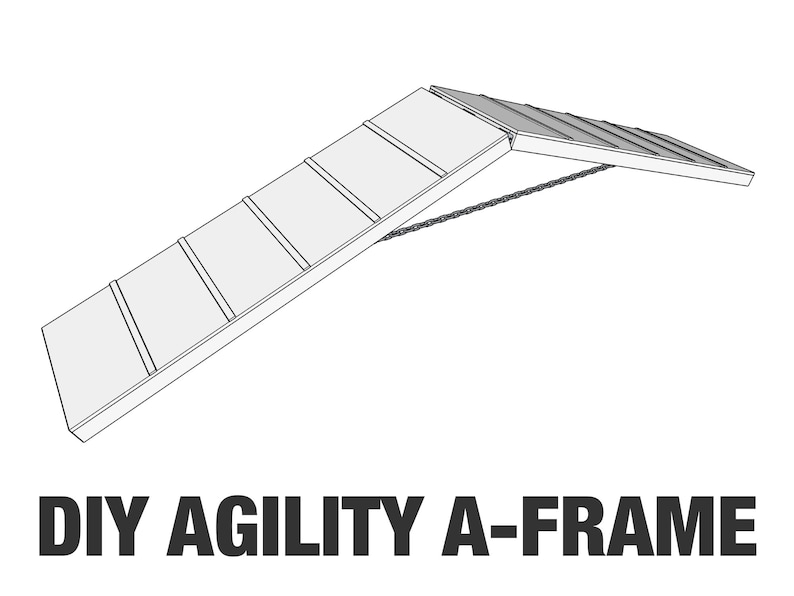 Woodworking Plans DIY Agility A Frame for Dogs Build Plans Digital Download Instant Download