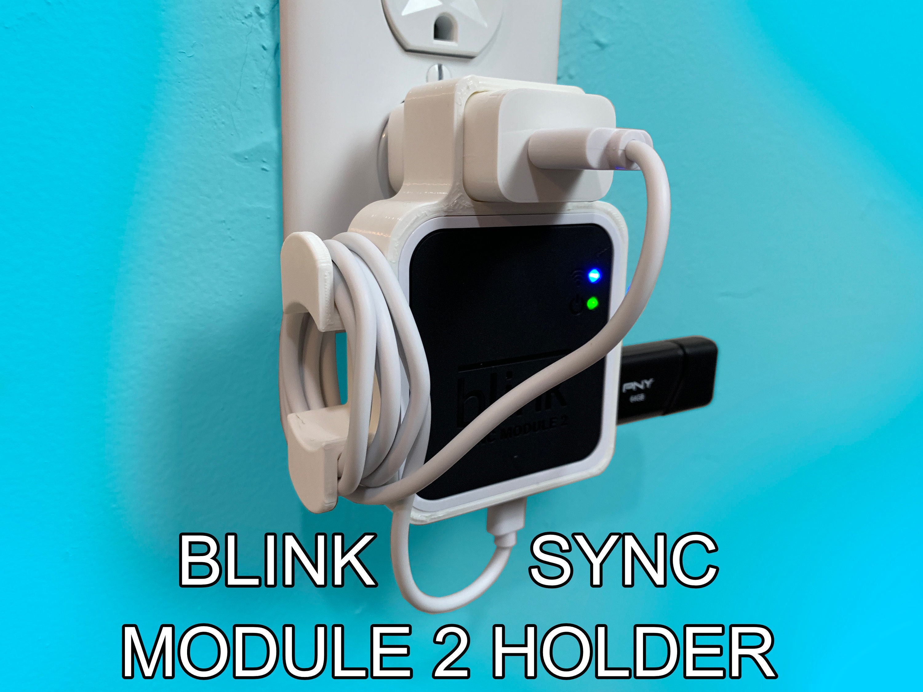 Blink Sync Module 2 Outlet Mount for Blink Module 2 Sync  3d  Printed Blink Mount Stocking Stuffer for Parent 