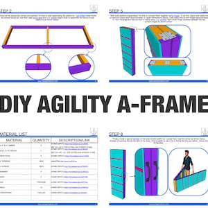 Woodworking Plans DIY Agility A Frame for Dogs Build Plans Digital Download Instant Download