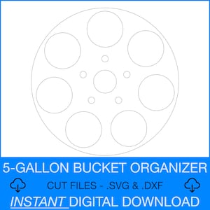 5 Gallon Bucket Organizer CNC Project SVG Files for Instant Download svg File for cnc machines DXF Cut File