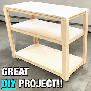 モバイルカート木工プラン DIY モバイルワークベンチ構築プラン デジタルダウンロード 即時ダウンロード