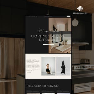 Luxury Website Template: Squarespace 7.1 Theme for Interior Designers