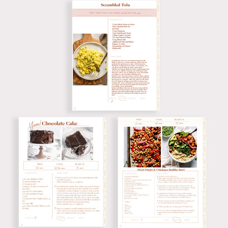 To the Kitchen Recipe Book Digital Cooking Book Etsy Australia