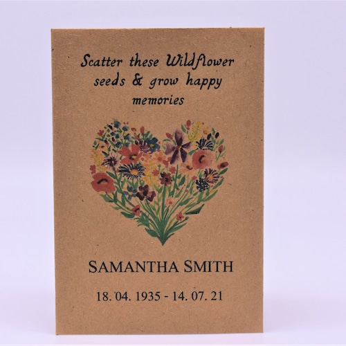Funeral Seed Packets WILDFLOWER Seed Packets Remembrance Etsy UK
