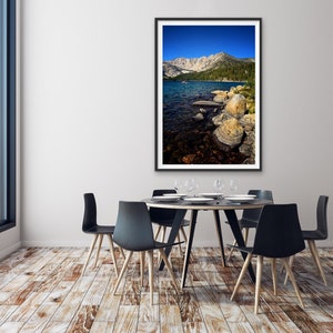 Landscape Photography Alaska Mountain Print Rustic Decor Fine Art Nature Print Lake Picture Wilderness Cabin Decor Large Wall Art