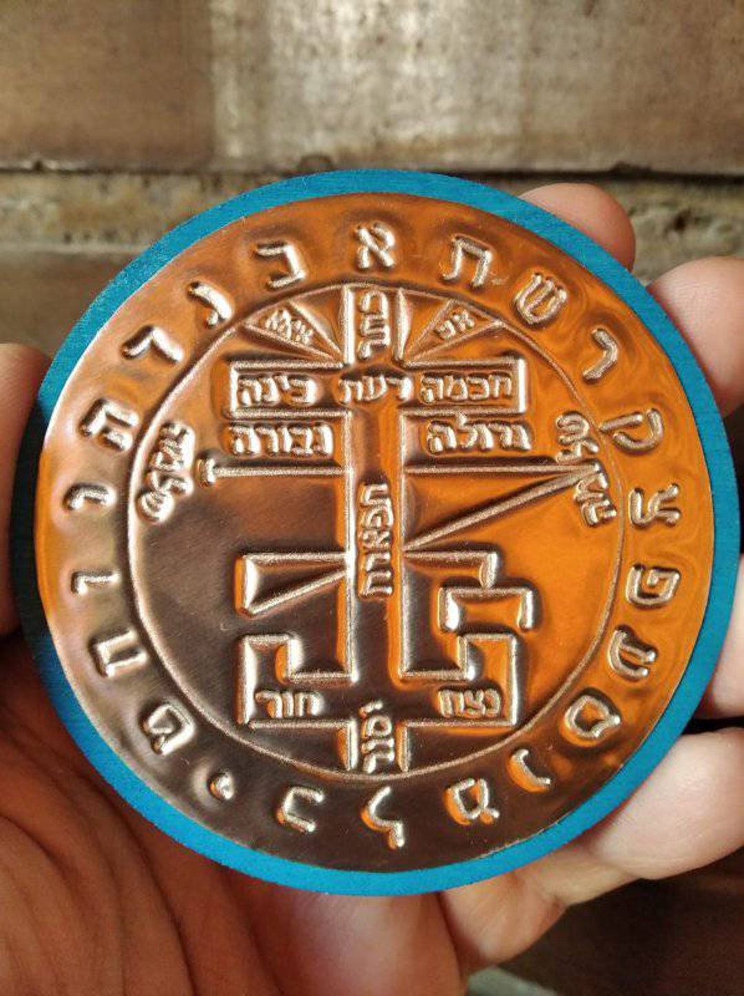 Talisman Figure The Mystical Figure of Solomon , Carve in Tin , TALISMANS Size 7.5 Cm ...