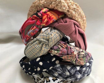 Ladies Headband | Top Knot Headband | Velvet | Floral | Animal Print | Gingham | Women’s Headband / Gift For Her / Christmas