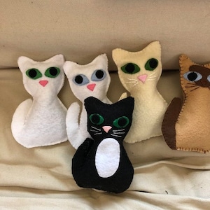 Felt cat toys, handmade cat toys, catnip toys, felt catnip toys, mini me cat toys A1