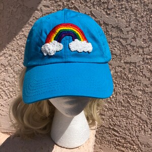 Rainbow hat, embroidered rainbow, rainbow baseball hat, rainbow dad hat