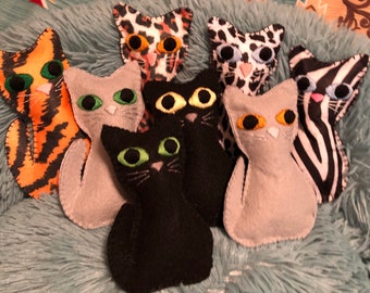 Felt cat toys, handmade cat toys, catnip toys, felt catnip toys, mini me cat toys A1