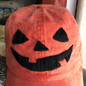 Pumpkin Hat / Vintage Baseball Cap / Pumpkin Halloween Hat