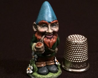 Tolby Thunderweed - 1.6" Gnome Miniature Figurine - Painted Cast Sculpture