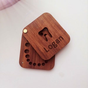 Caja de madera personalizada para el hada de los dientes: portadientes, caja de recuerdo, hecha a mano