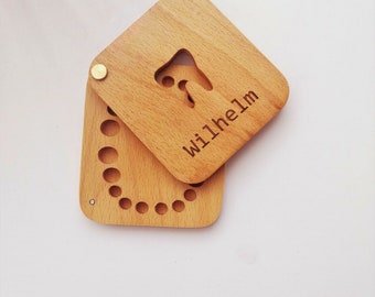 Caja de hadas de madera personalizada - Porta dientes, Caja de recuerdos, Hecho a mano