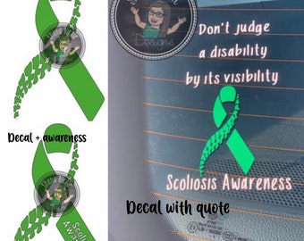 Scoliosis Awareness Car Decal