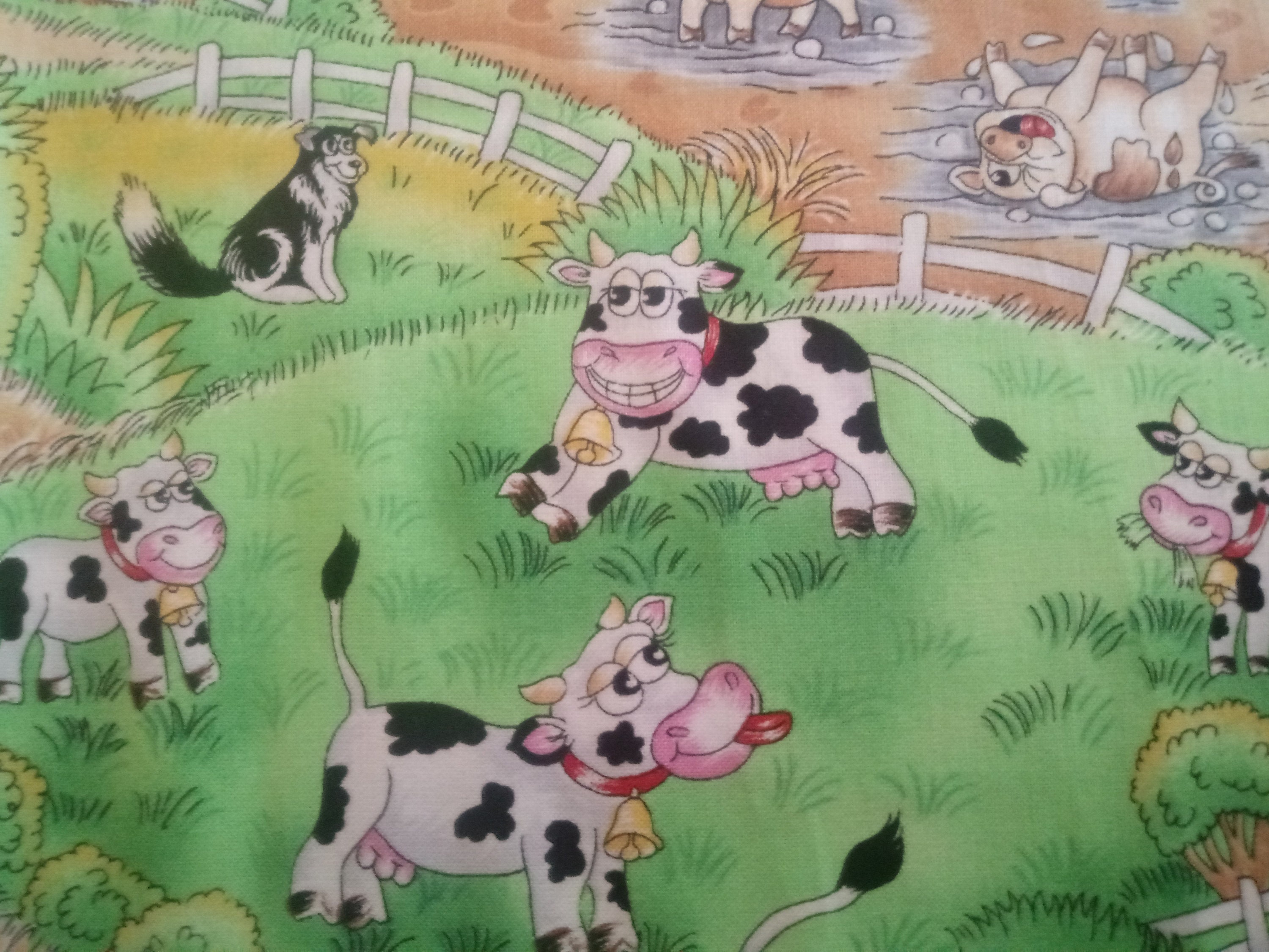 The Funny Farm Cotton Fabric by Nutex Etsy UK