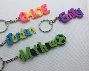 Personalized Multicolour 3D Printed Name Keychain, Party Favors
