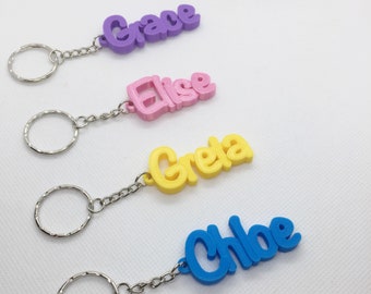 Llavero personalizado, regalos por menos de 5 €, relleno para bolsas de fiesta, llavero impreso en 3D, llaveros de recuerdo, mochila escolar, llavero personalizado, biodegradable