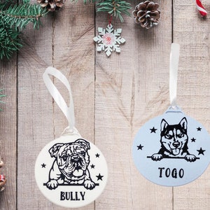 Enfeite de Natal personalizado para cachorro, decoração de Natal para animais de estimação, enfeite de árvore para cachorro, lembrança para animais de estimação, chihuahua, spaniel, cachorro salsicha, labrador