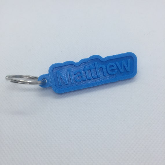 Personalised Keyring, Custom Keyring, 3D printed keychain, Keychain  Favours, School Bag, Stocking Filler, Stocking Stuffer
