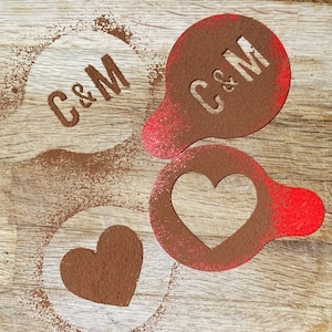 Valentines Custom Coffee Stencil - Coffee Lovers Gift - Custom Coffee Stencil - Valentines Gift - Custom Cocktail Stencil