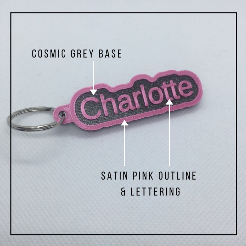 School bag tag 3D printed keychain Multi-colour Personalised Keyring Stocking stuffer Keychain favours Gifts under 5 Teacher gift tag