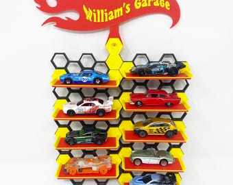 Kids Car Display Shelf, Hot Car Garage, Personalised Kids Car Garage, Toy Car Storage, Storage for Hot Wheels Cars