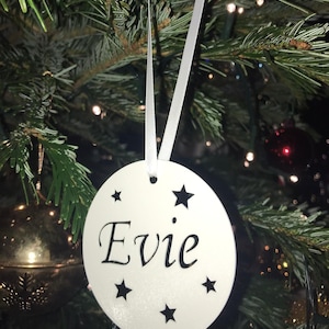 Custom Tree Decor, Personalised Christmas Decoration, Personalised Baubles, Family Name Tree, 3D Tree Decor, Stocking Filler, Festive Decor