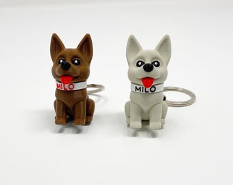 Personalised Dog Keyring, Dog Name Keyring, Pet Memorial Keyring, Personlaised Dog Collar Keyring, Dog Lover Gift, Shepherd Dog Keychain