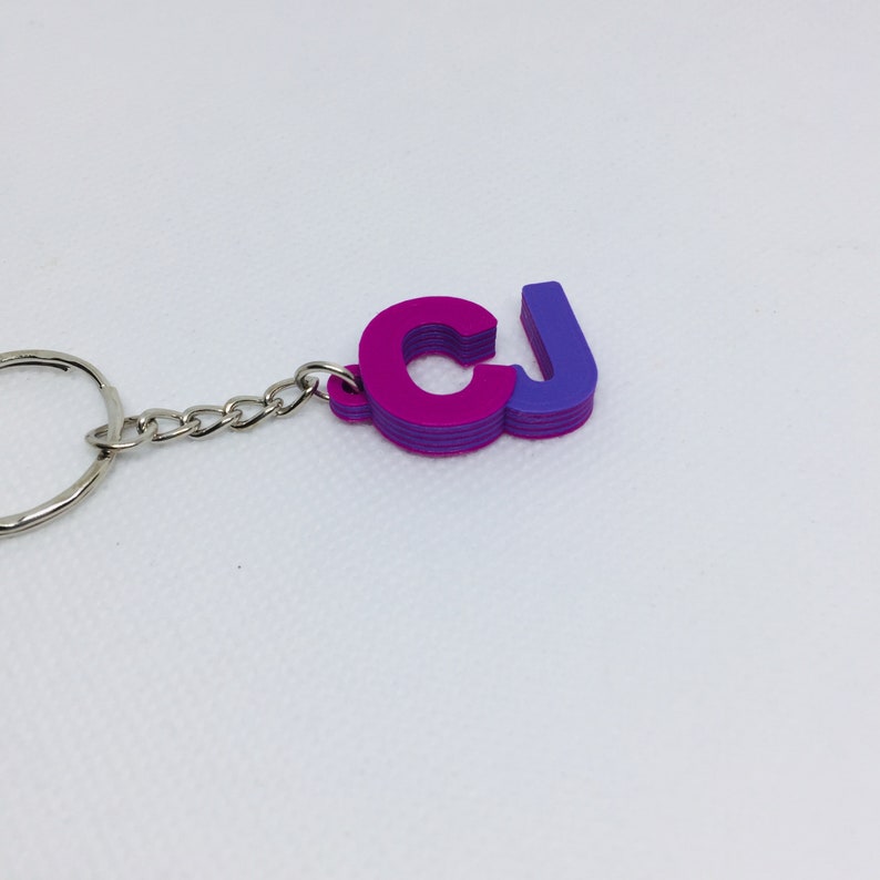 Bulk Order Multicolour Personalised Initial Keyring Letter Etsy
