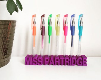 Personalised Pen Pot, Teachers Gift, Stationery, Pencil Holder, End of Term Gift, Desk Accessories, Fun Gifts, Pen Holder