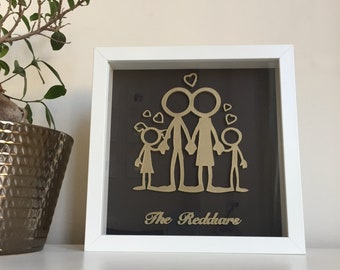 Stick People Family,Stick Figure Family,Custom Family Frame,Special Gift for Mum,Mum Gift Frame,Gifts for Mum,Gifts for Dad,Grandparent Gift