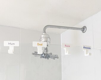 Shower Hook, Personalised Shower Hook, Towel Hook for Bathroom, Bathroom Organiser