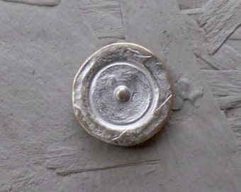 Magnetbrosche, Taler, 22 mm - silberfarben