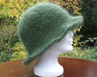 Mohair hat or hat, beautifully cuddly, XL