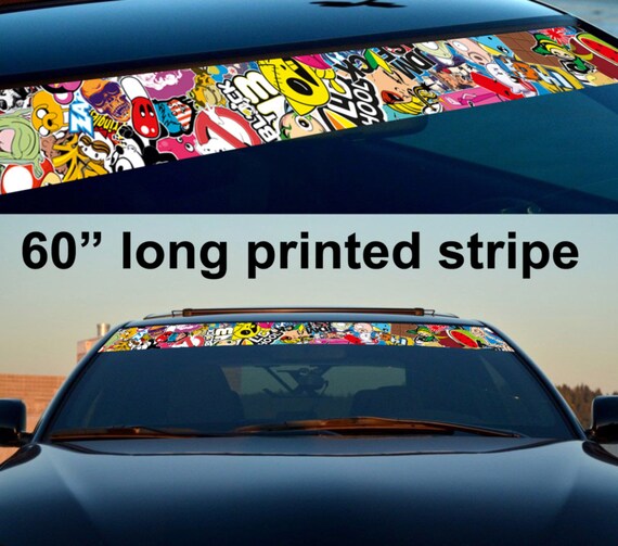 60 Zoll Aufkleber Bombe Jdm Stance Racing Sun Strip Gedruckt Etsy