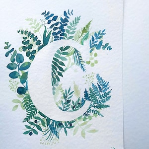 Initial letter / watercolor monogram