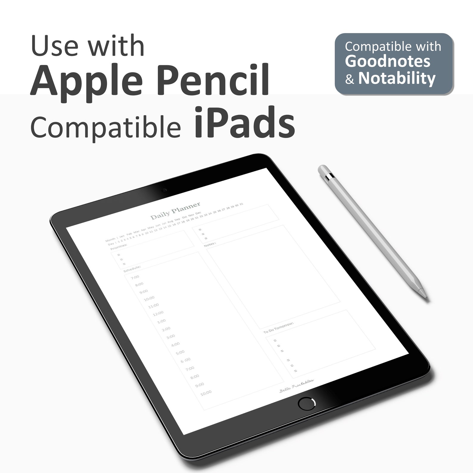 Daily Planner Printable V2 Low Ink Minimalistic Design Day Etsy New