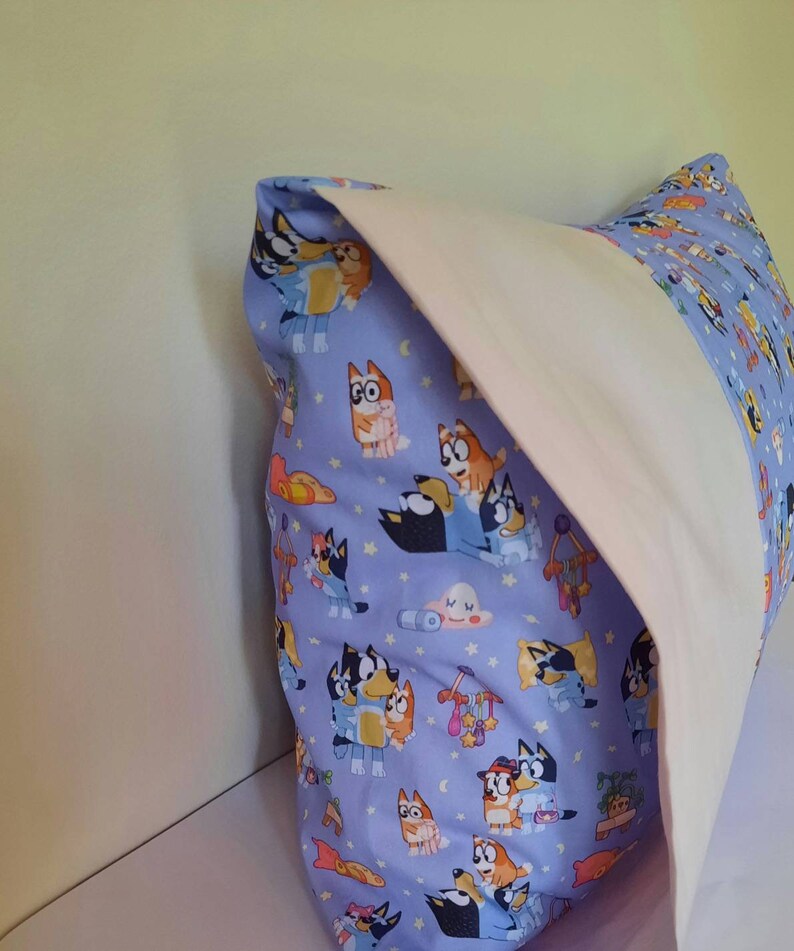 Bluey Cotton Pillowcase/fits Toddler Pillow/inner Flap/soft Etsy