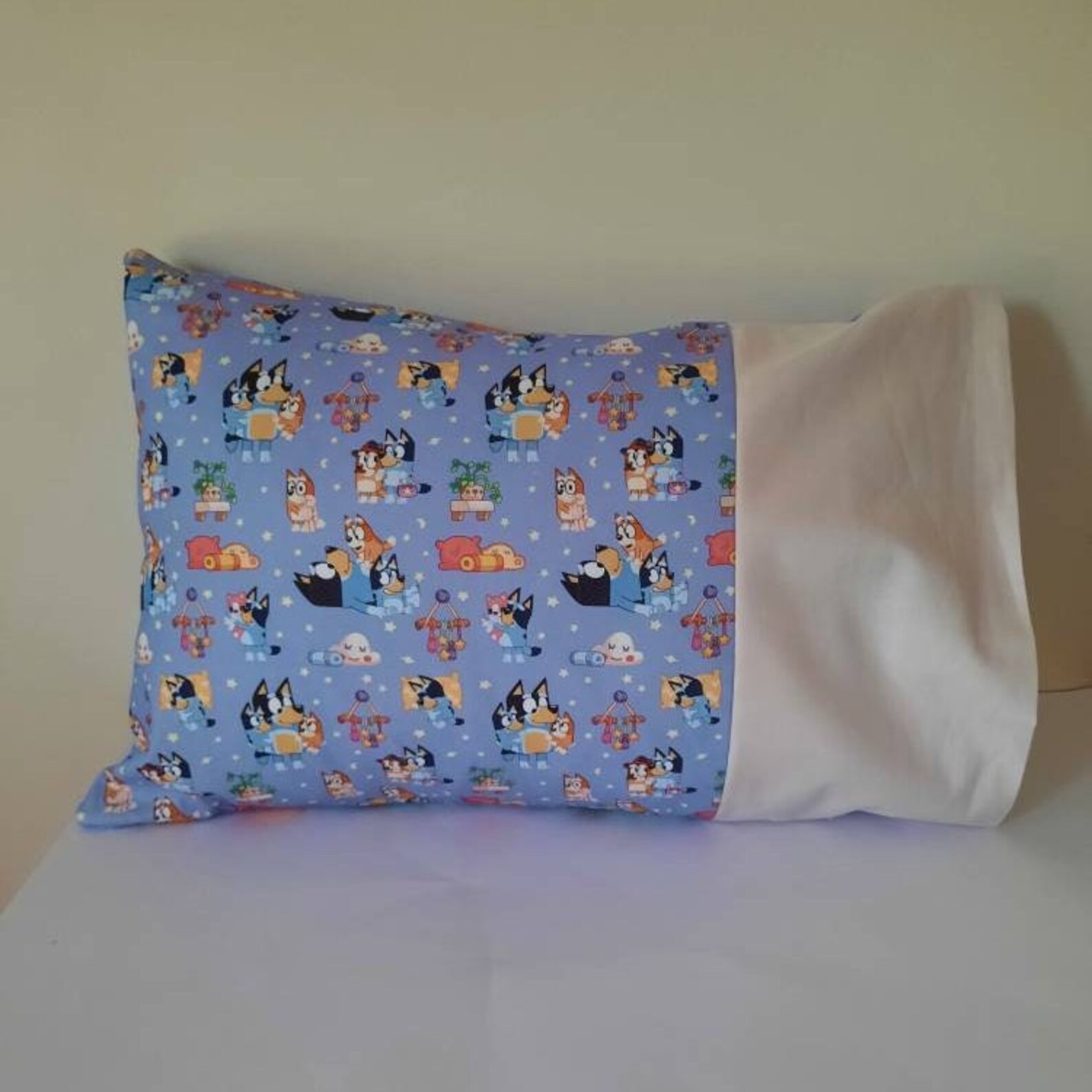 Bluey Cotton Pillowcase/fits Toddler Pillow/inner Flap/soft Etsy