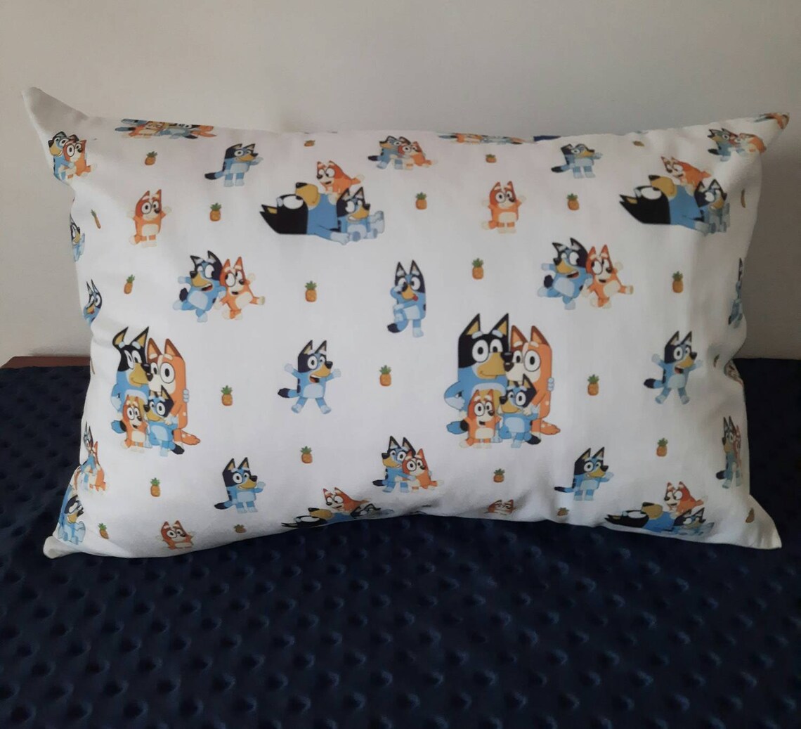Bluey Cotton Pillowcase/fits Toddler Pillow/inner Flap/soft Etsy