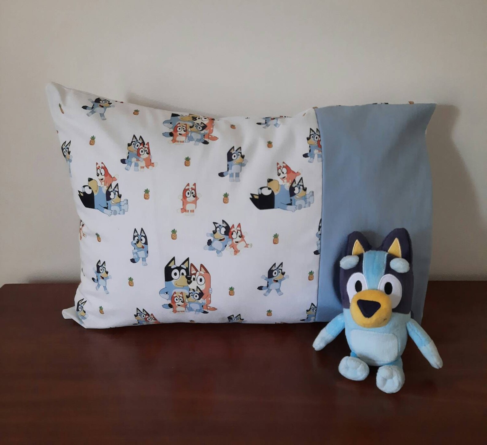 Bluey Cotton Pillowcase/fits Toddler Pillow/inner Flap/soft Etsy