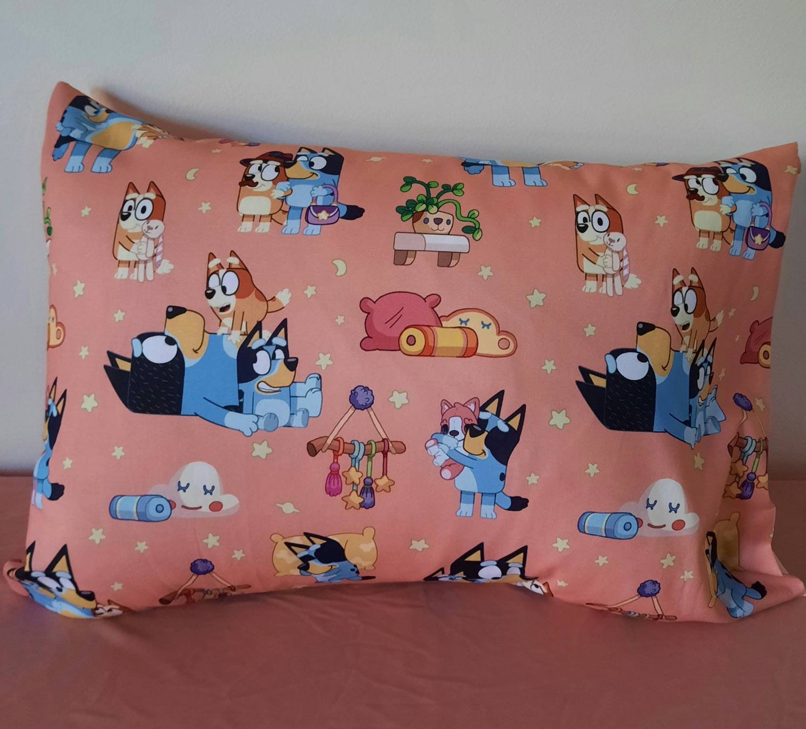 Bluey Cotton Pillowcase/Fits Toddler Pillow/Inner Flap/Soft Etsy