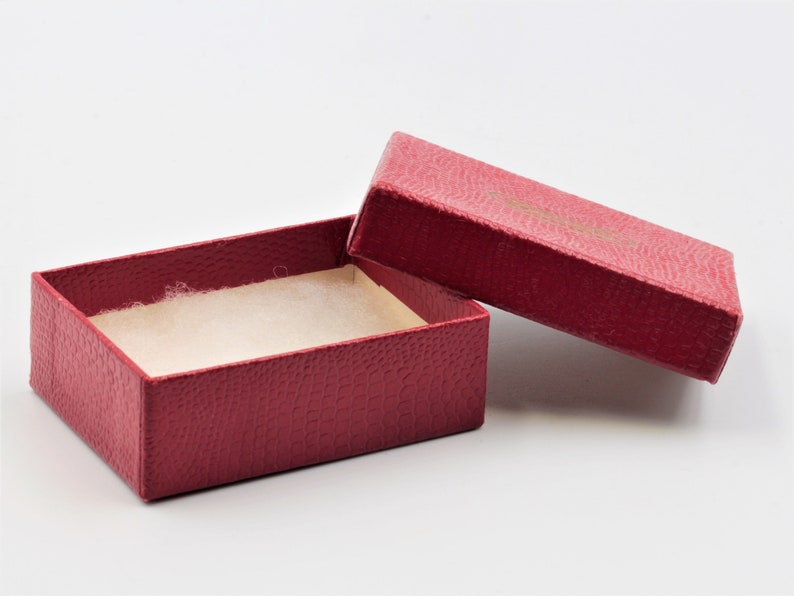 pin cufflinks The London Jeweller earrings Vintage Small rectangular Red James Walker presentation box