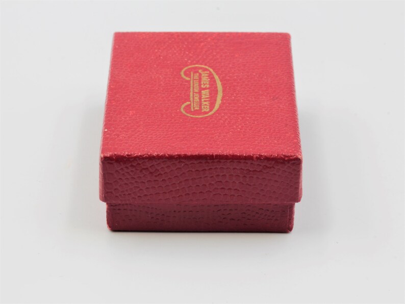 pin cufflinks The London Jeweller earrings Vintage Small rectangular Red James Walker presentation box